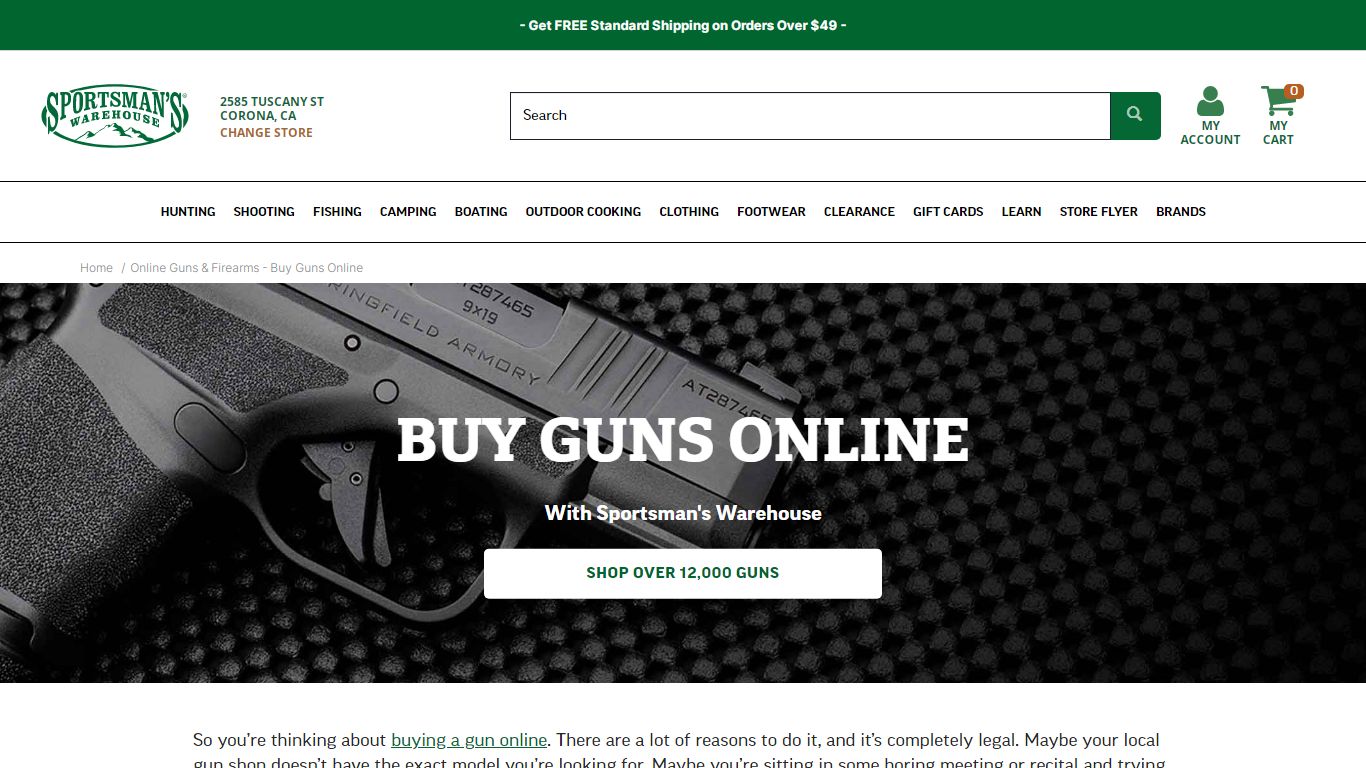 Online Guns & Firearms - Buy Guns Online | Sportsman's Warehouse